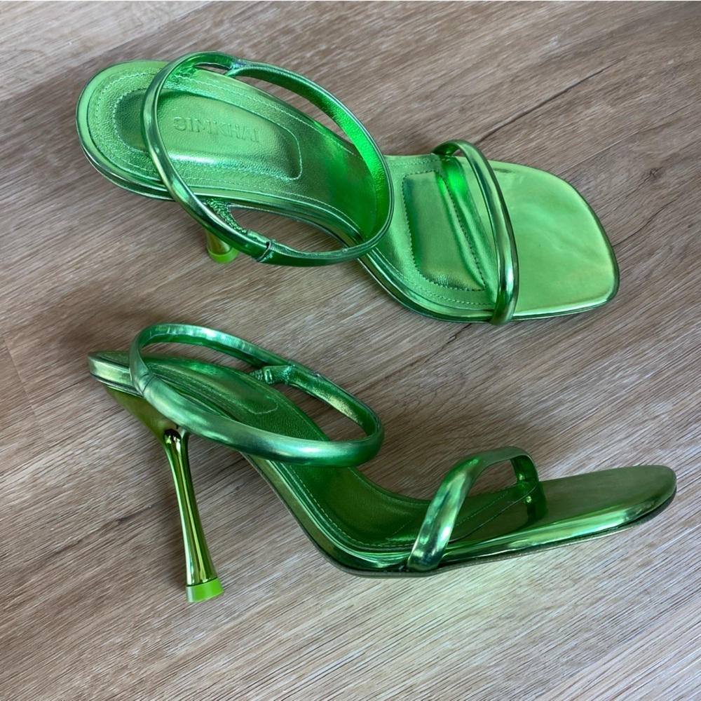 Simkhai Siren Metallic Leather Wrap Heel